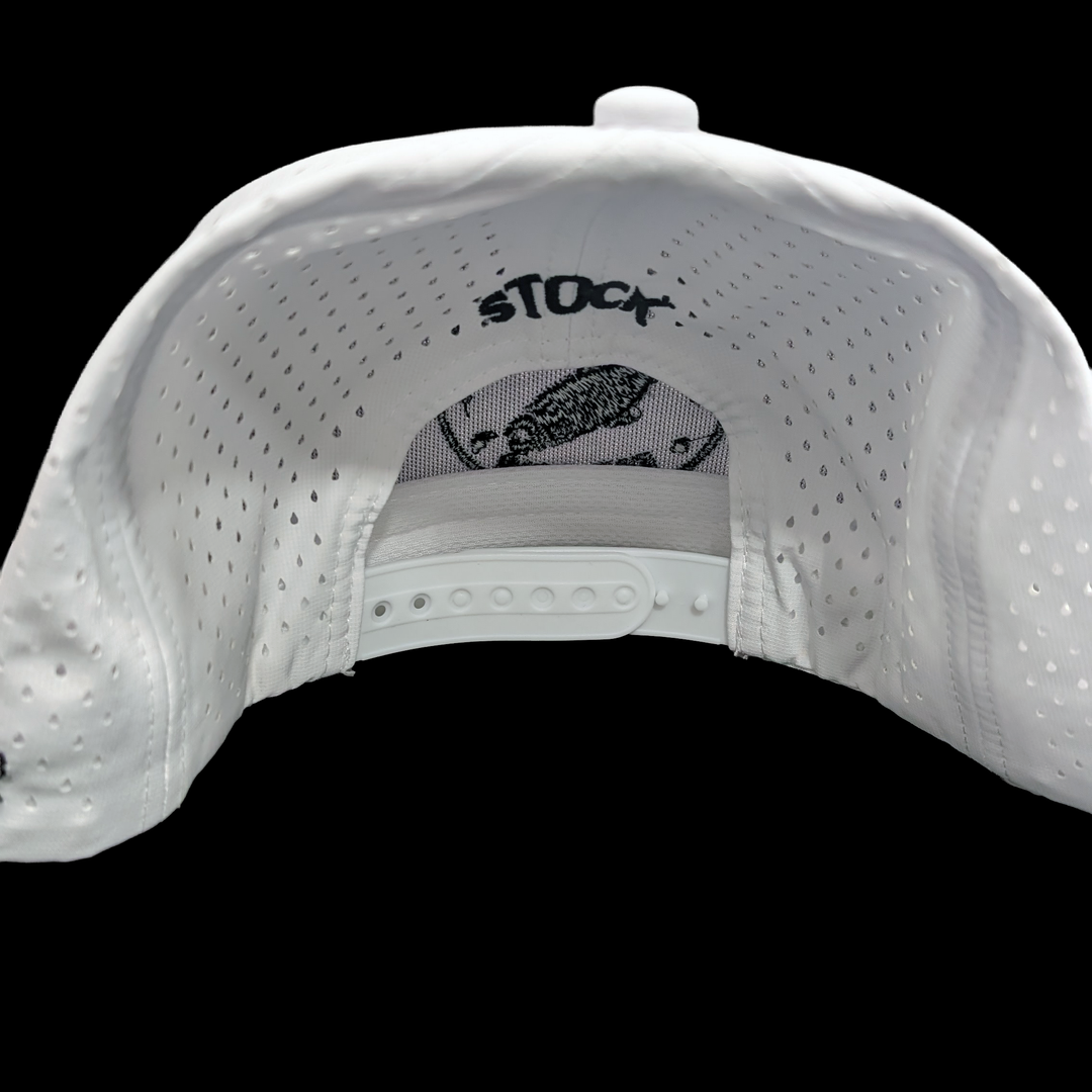 TUCR Edition STOCK Hat White with Twisted Black/Blue Rope