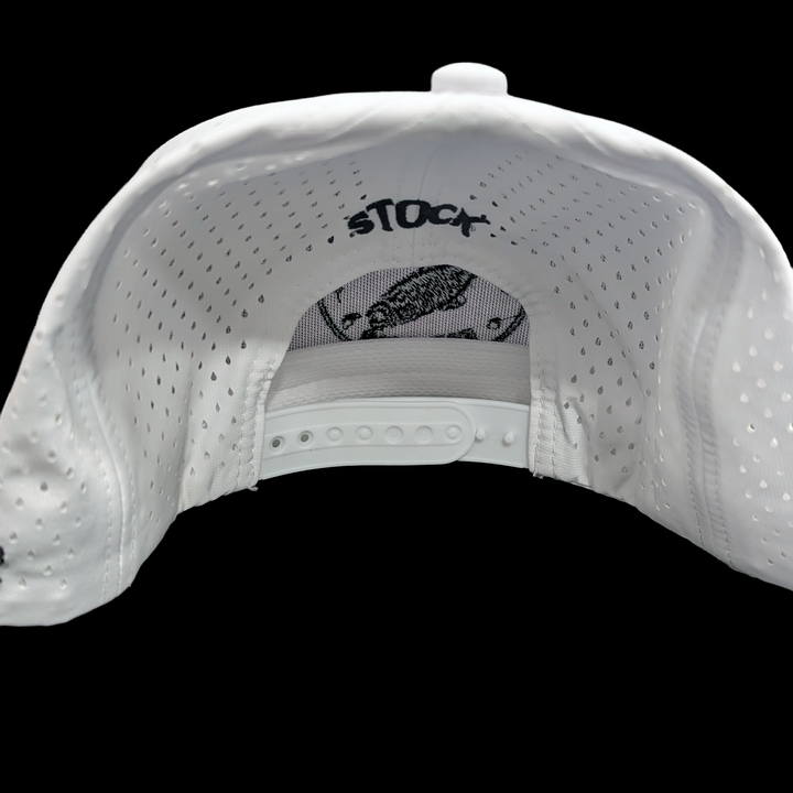 TUCR Edition STOCK Hat White with Twisted Black/Blue Rope